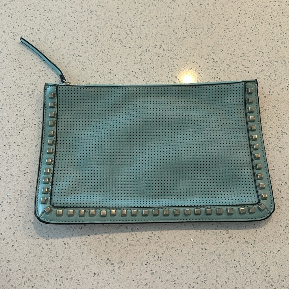 Summer & Rose studded and perforated clutch